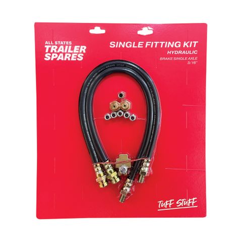 Hydraulic Brake Fitting Kit 3/16 inch Single Axle Trailer