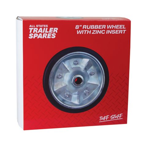 8inch Rubber Wheel with Zinc Insert