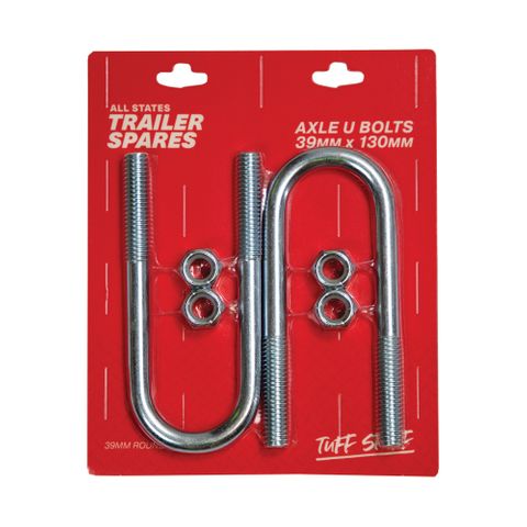 U Bolt 39mmx130mm Round inc Nut (2 per pack)