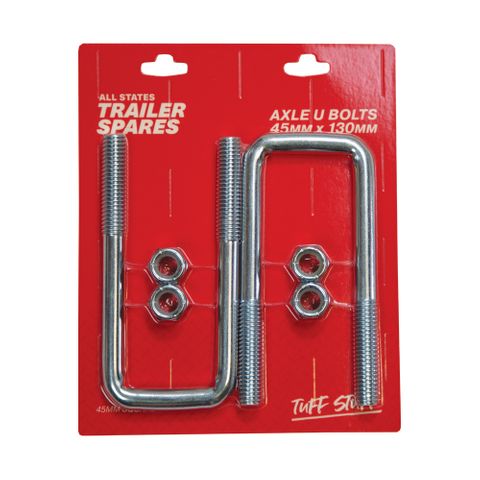 U Bolt 45mmx130mm Square inc Nut (2 per pack)