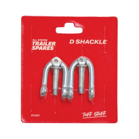 D Shackle 6mm GAL x 2