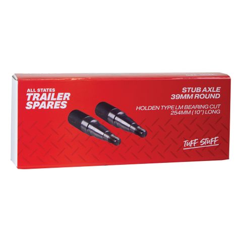 Stub Axles 39mm Round LM 10inch