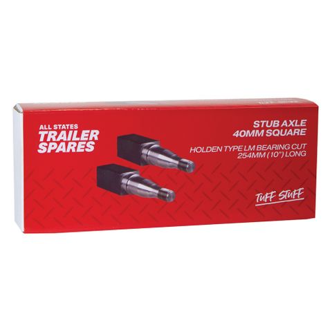 Stub Axles 40mm Square LM 10inch