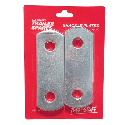 Shackle Plate 9/16 inch Galvanised (2 per pack)