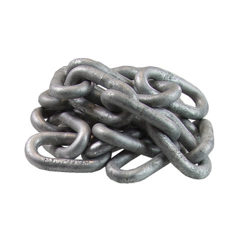 Stamped Safety Chain 10mm Gal per 640mm