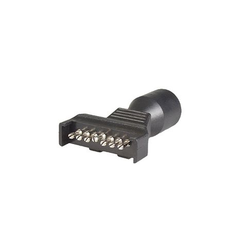 Plug adaptor 7 pin Male flat to 7 pin round female small