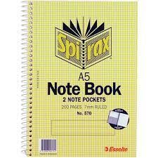 Spirax A5 Notebook (2 pocket)200pg Q570