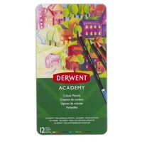 PENCILS DERWENT ACADEMY ASST TIN 12