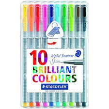 Marker multicolour 10pkt fine liner .03