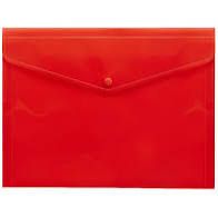 Plastic Document Wallet A4(osmer)Red