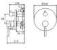 Vetto Wall Diverter Mixer Matte Black