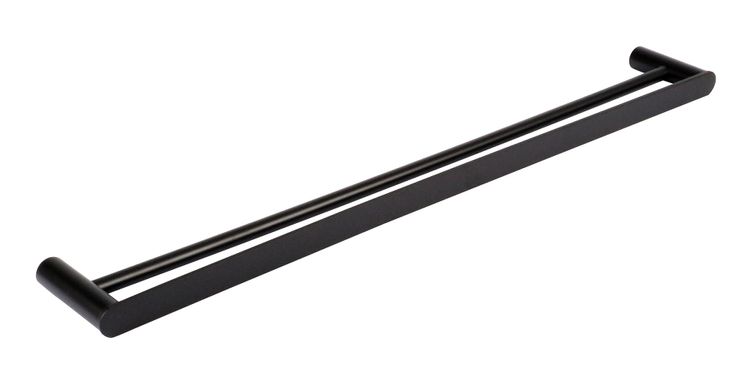 Vetto / Celine 750mm Matte Black Double Towel Rail