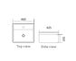 OSKAR 46 Wall Hung Square 460x425x155 Basin