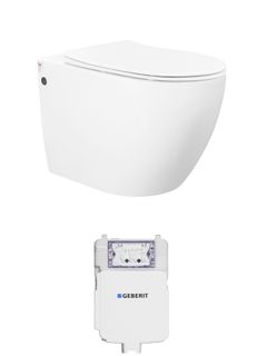 Voghera Toilet Package - WF Pan, Slim seat, Geberit Sigma8 Cistern (Button Sold Separately)