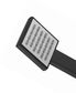 Zevio / Oskar  Black Shower Rail with Square Handheld Shower Piece