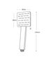 Zevio / Oskar  Black Shower Rail with Square Handheld Shower Piece