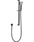 Zevio / Oskar  Black Shower Rail with Square Handheld Shower Piece