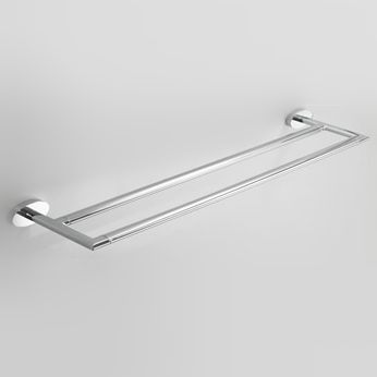 Roul Slimline  600mm Solid Brass Double Towel Rail