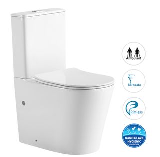 Radiant Toilet Suite Slim Seat Gloss White