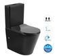 Radiant Toilet Suite Slim Seat Matte Black