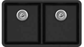 Granite Sink 810x480 Black Double Bowl