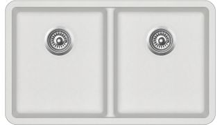 Granite Sink 810x480 White Double Bowl