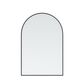 Attica Arched 900 x 600mm Matte Black Premium Framed Mirror 1011734