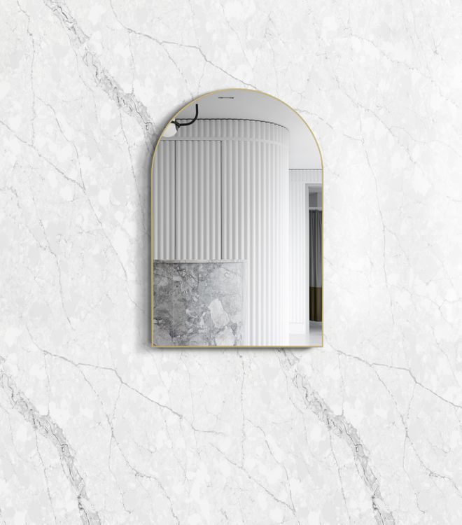 Archie 900(H)x600(W) Gold Metal Framed Mirror