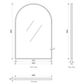 Attica Arched 900mm Brushed Gold Arch Mirror 1011794