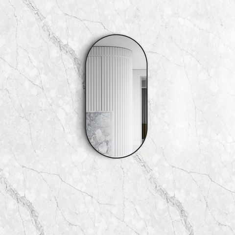 Noosa 900(H)x450(W) Black Metal Frame Mirror