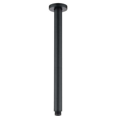 Vetto 400mm Matte Black Ceiling Shower Arm Round