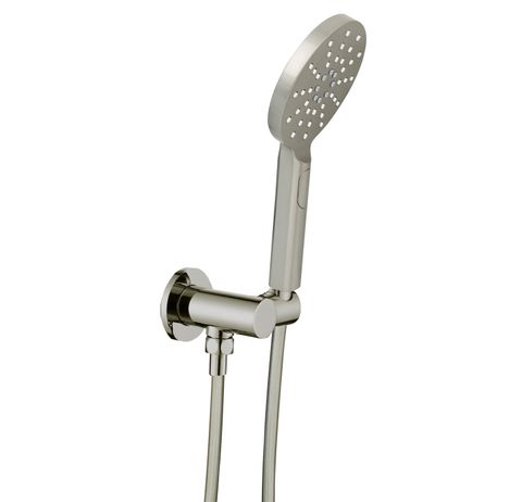 Vetto Brushed Nickel Handheld Shower Set Round