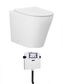 Alzano Wall Face Pan Hurricane Flush Matte White with R&T Cistern, No Push Plate