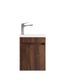 Mini Ensuite Vanity 400mm Walnut Fluted Vanity (with Basin)