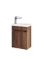 Mini Ensuite Vanity 400mm Sable Walnut Fluted Vanity