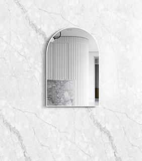 Archie 900(H)x600(W) White Metal Framed Tuffi Mirror