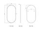 Noosa 900(H)x450(W) White Metal Frame Mirror