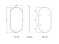 Noosa 1200(W)x600(H) White Metal Frame Mirror- Install Horizontal or Vertical