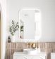 LED Newport 900(H)x600(W) Frameless Tuffi Mirror - Install Horizontal or Vertical
