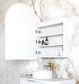 LED Arched 900x600 White Shaving Cabinet