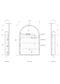 LED Arched 900x600 White Shaving Cabinet