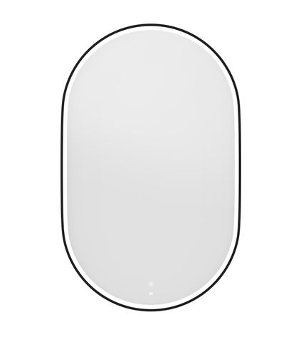 Attica Nobu 1200 x 750mm Oval Black Metal Frame LED Mirror 1011944