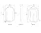 LED Noosa 1200(W)x750(H) White Metal Frame Mirror- Install Horizontal or Vertical
