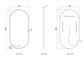 LED Noosa 1500(W)x750(H) Gold Metal Frame Mirror- Install Horizontal or Vertical