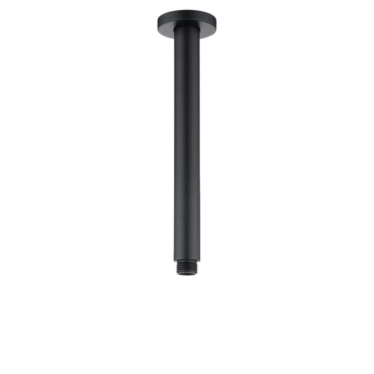 Vetto 200mm Matte Black Ceiling Shower Arm Round