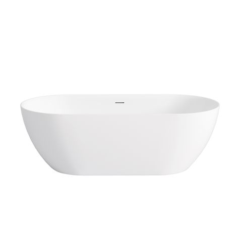 Attica Manolo 1530 Matte White Bath with Overflow