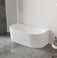 Attica Noosa Fluted 1500 Matte White BTW Multi-fit Bath with Overflow