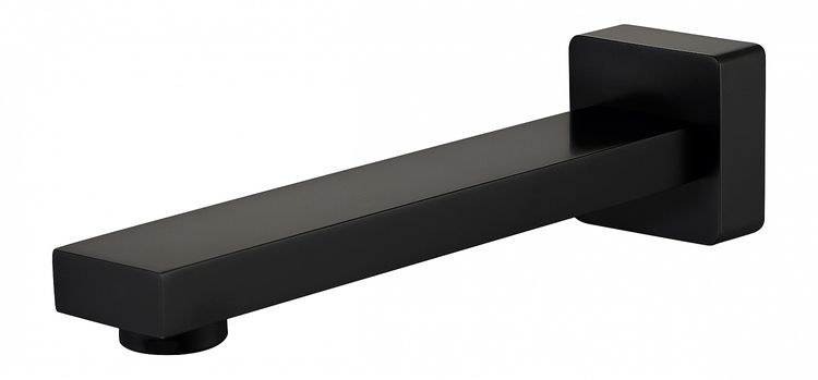 Zevio / Oskar  Matte Black Bath Spout Square