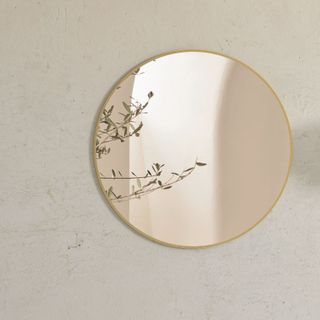 Attica Baia Round 700mm Brushed Gold Baia Framed Premium Round Mirror 1011729
