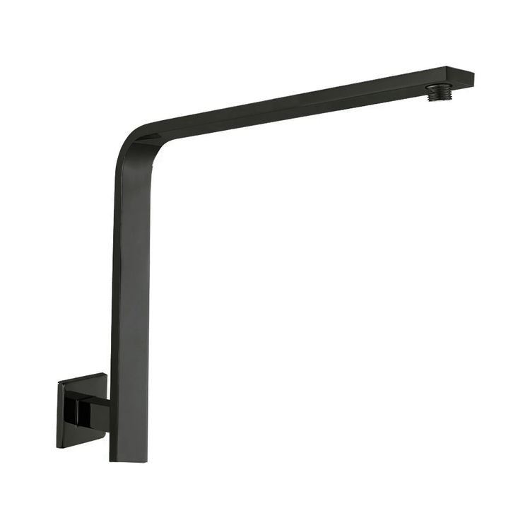 Zevio / Oskar  Matte Black Gooseneck Shower Arm Square